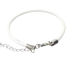 White leather store bracelet