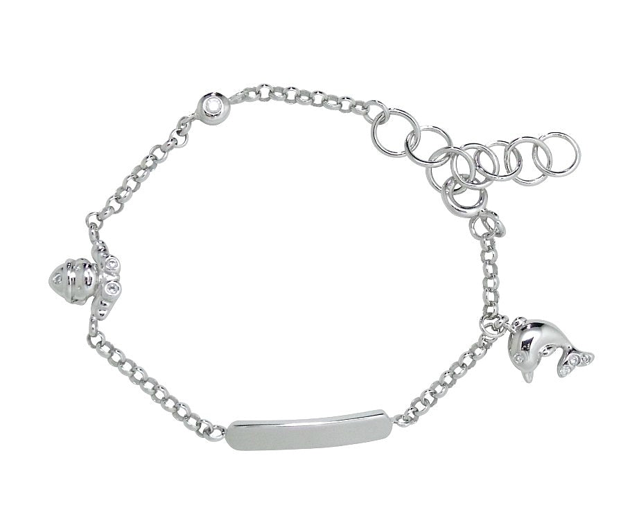 Baby id bracelet hot sale white gold