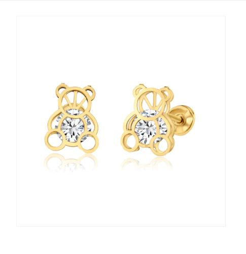 Baby earrings designs in on sale gold