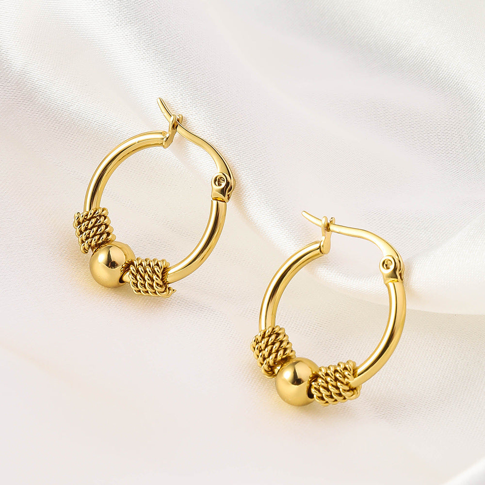 Teens' and Mums' Earrings:  Surgical Steel with Gold IP Festive Hoops CHRISTMAS SPECIAL