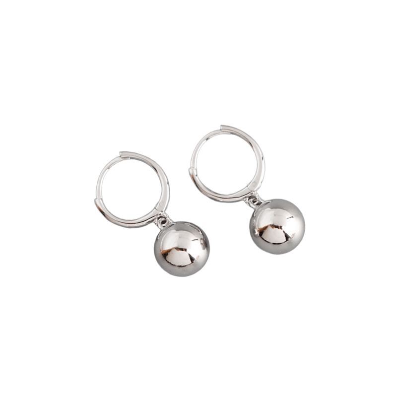 Children's, Teens' and Mothers' Earrings:  Surgical Steel, 10mm Hoops with 8mm Balls