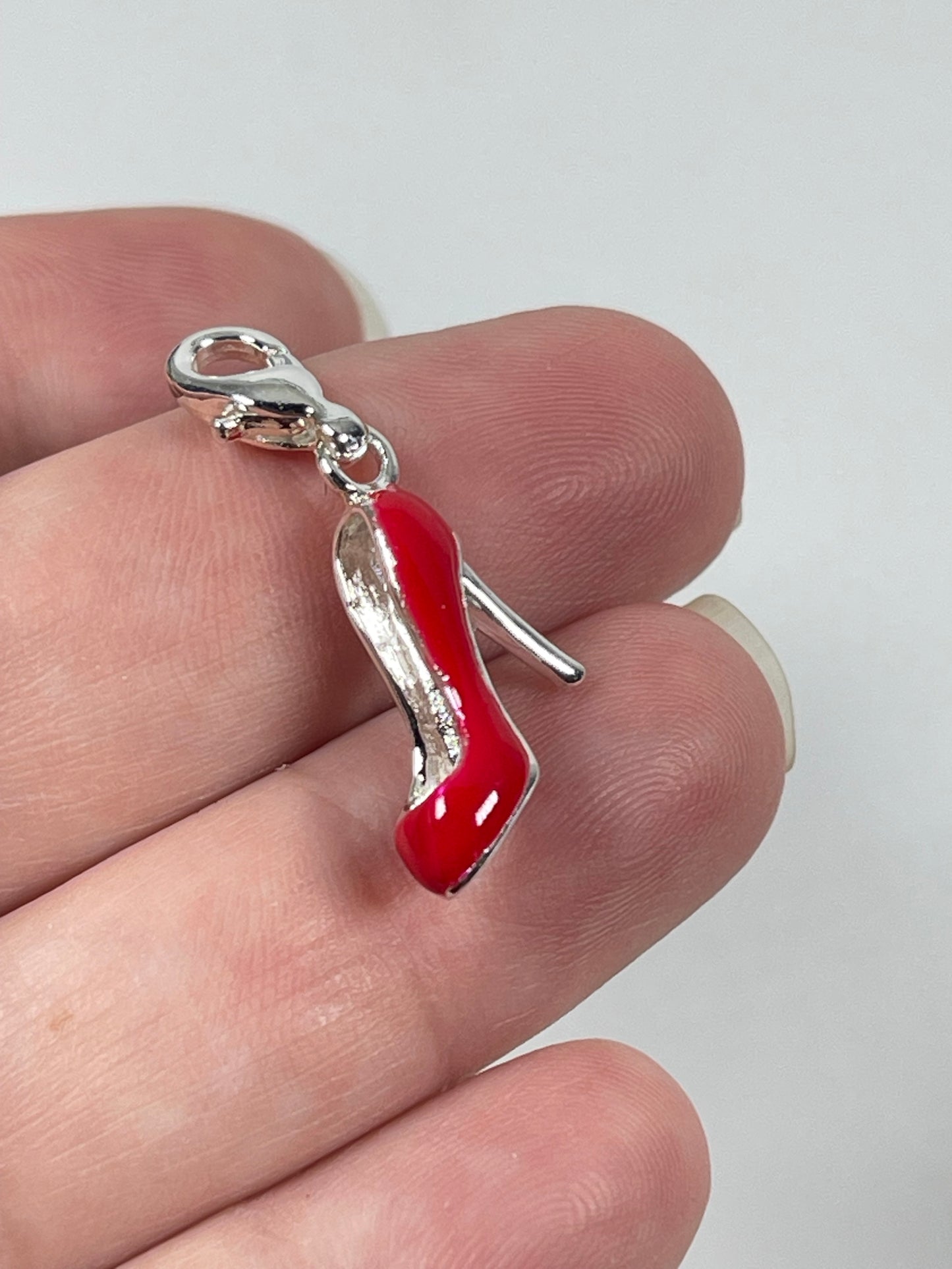 Mothers' Charms:  Sterling Silver High Heeled Shoe charm