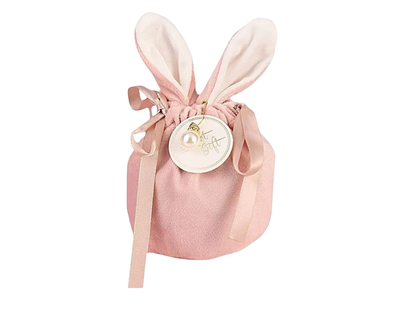 Gift Boxes - Premium Velveteen Easter Bunny Rabbit Keepsake Gift Bag Jewellery Pouch