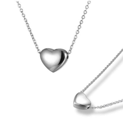 Children's, Teens and Mothers' Necklaces.  Surgical Steel puffy heart 50% off.