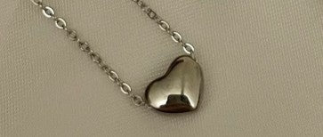 Children's, Teens and Mothers' Necklaces.  Surgical Steel puffy heart 50% off.