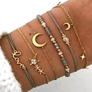 Children's, Teens' and Mothers' Fashion Layered Bracelet Sets