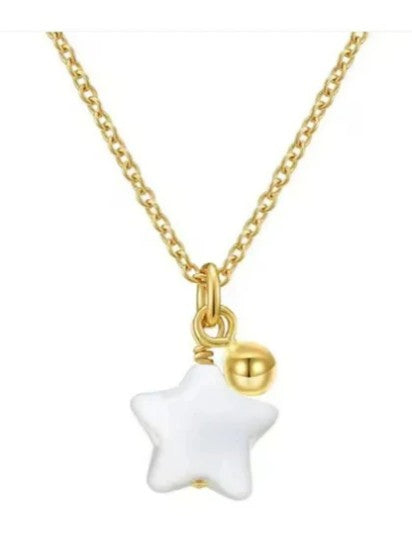 Children's Bracelets:  14k Gold Plated Natural Freshwater Pearl Little Star Bracelets Ages 2 - 7