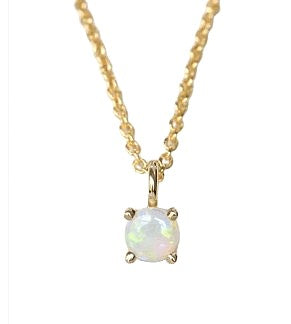 Children's and Teens' Necklaces:  18k Gold over Sterling Silver 40cm+ Opal Necklaces