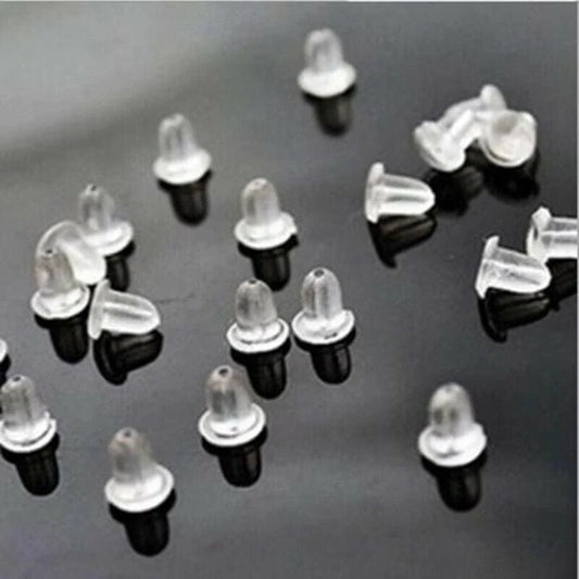 Baby and children's and Mothers' Earrings:  Silicone Earring Backs for Spares x 5