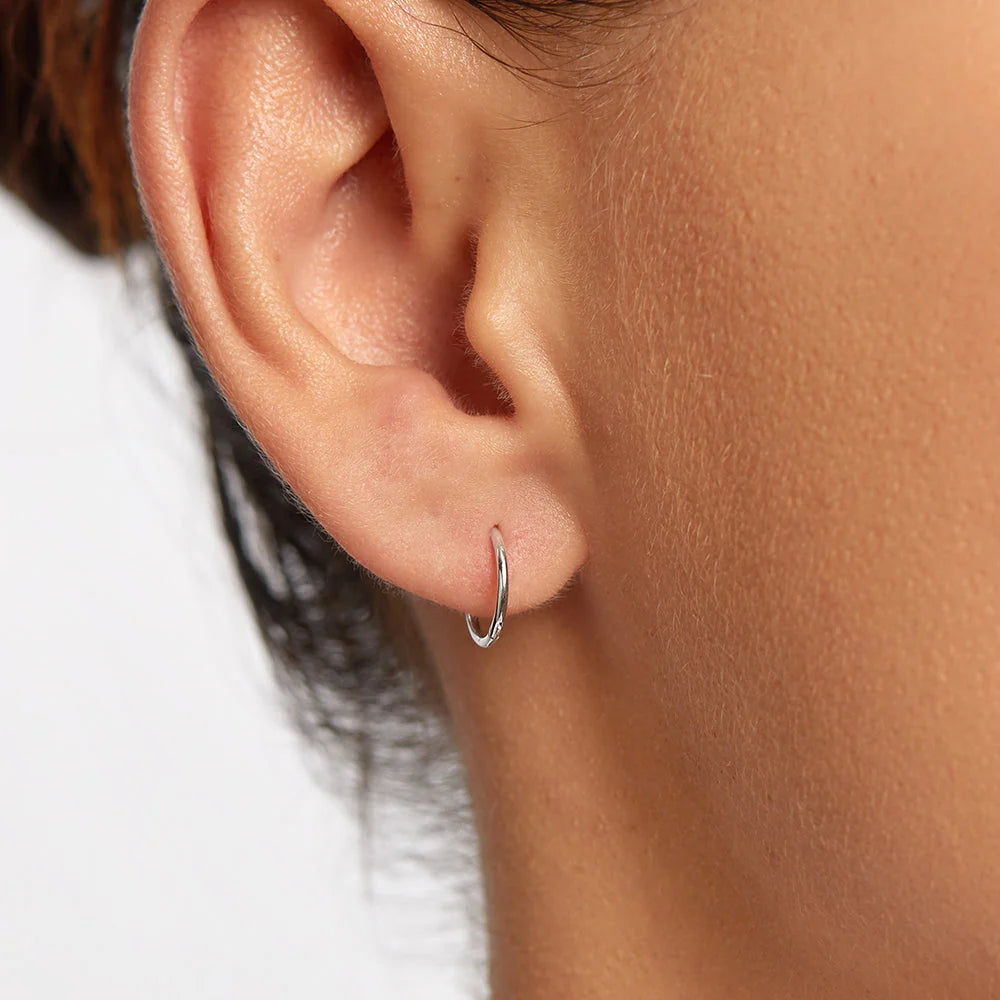 Baby Earrings:  Sterling Silver Sleepers 10mm