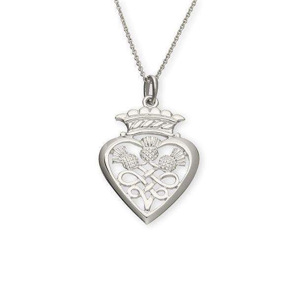 Children's and Teens' Necklaces:  Sterling Silver Scottish Luckenbooth Thistle