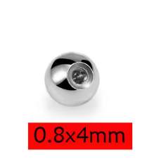 Baby and Children's Earrings:  Surgical Steel Ball Screw Back Spares - 0.8 mm (2pcs)