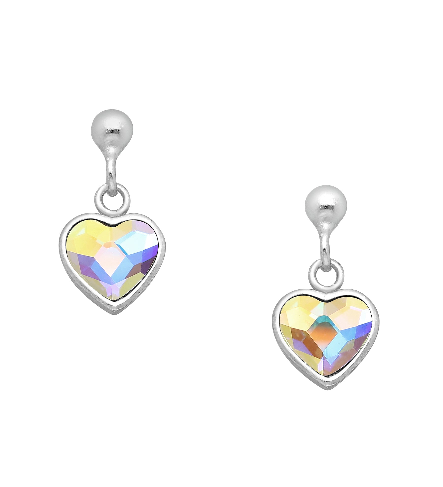 Amazon.com: 925 Sterling Silver Heart Earrings for Kids Screwback Studs  With Swarovski Crystal Elements Safe Hypoallergenic For Girls Children  Infants Toddlers Babies and Tween White Gold Toned: Clothing, Shoes &  Jewelry