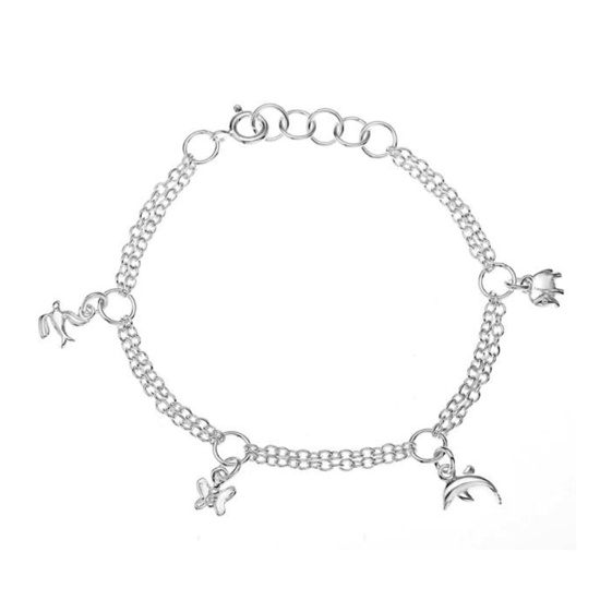 Childrens charm bracelet sales silver