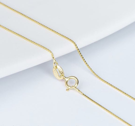 Children's Necklaces:  18k Gold over Sterling Silver 40cm Curb Chains