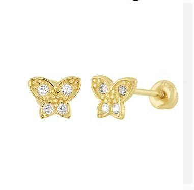 Baby earrings hot sale real gold