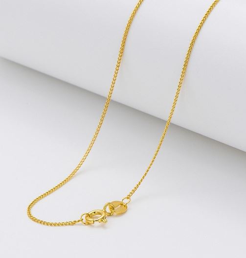 Children's Necklaces:  18k Gold over Sterling Silver 40cm Curb Chains