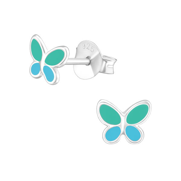 Blue butterfly online earrings studs